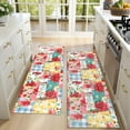 thumbnail image 4 of Kitchen Rugs Sets Of 2,Pioneer Flower Floral Print Pattern Anti Fatigue Kitchen Mat Rugs Non Slip Washable,Decorative Kitchen Floor Mats for Kitchen,Sink,Laundry,17"X47", 4 of 5