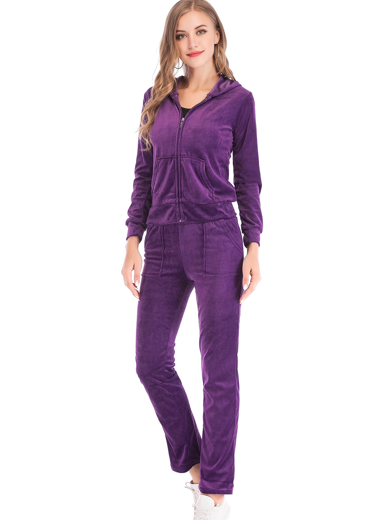 purple tracksuit womens