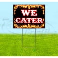 thumbnail image 1 of We Cater (18" x 24") Yard Sign, Includes Metal Step Stake, 1 of 6