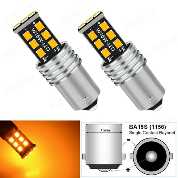 For Kawasaki Eliminator BN125A EL250 LED Front Rear Turn Signal Light 1156 15SMD