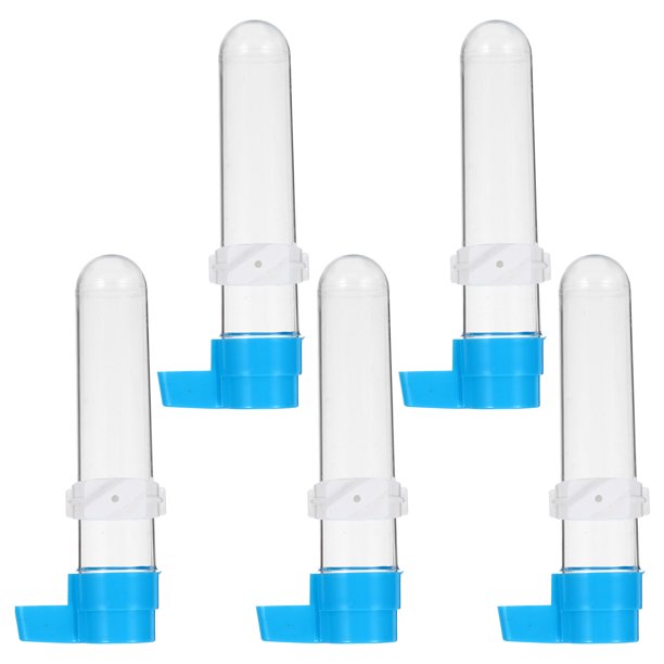 EeaseMX 5 botellas de agua automáticas de plástico de 120 ml para pájaros y loros.