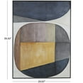 thumbnail image 3 of 30" x 39" Round Color Block Shape Geometric Framed Wall Art with Black Frame, by DecMode, 3 of 7