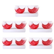 5 Pairs of Halloween Exaggerated Fake Eyelashes Long Artificial Lashes for Women