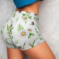 thumbnail image 6 of Seamless Workout Shorts Women - Bee bumblebee daisy flower cute Biker Gym Running Yoga Spandex Shorts for Women, 6 of 7