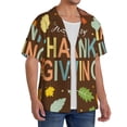thumbnail image 2 of Rateoe Happy Thanksgiving With Gnome Pattern Men's Short Sleeve Classic Shirt, Casual Short-Sleeved Shirt, Lightweight Summer Shirt, Cuban Collar Shirt,Button-Front Shirt-Small, 2 of 5
