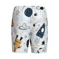 thumbnail image 5 of Naloa Cartoon Planets Men's Short Pajama Pants, Lounge Comfort Shorts with Elasticized Waistband and Side Pockets - XX-Large, 5 of 9