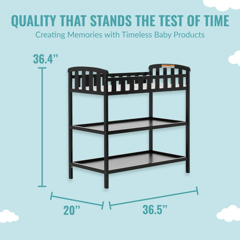 Dream On Me Emily Changing Table Black