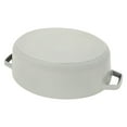 thumbnail image 3 of Staub Cast Iron 6.25-qt Shallow Oval Dutch Oven - White Truffle, 3 of 6