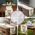thumbnail image 6 of Burlap Table Runner 48 Inches Long, Farm Pig Summer Flower Non-Slip Kitchen Table Runners for Dining Room Everyday Use Party Table Decorations Yellow Sunflower Green Leaf, 6 of 9