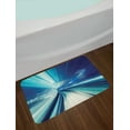 thumbnail image 2 of Abstract Bath Mat, Train Yurikamome Tokyo Asian Modern Landscape at Night Work of Art, Non-Slip Plush Mat Bathroom Kitchen Laundry Room Decor, 29.5 X 17.5 Inches, Blue White and Dark Blue, Ambesonne, 2 of 2
