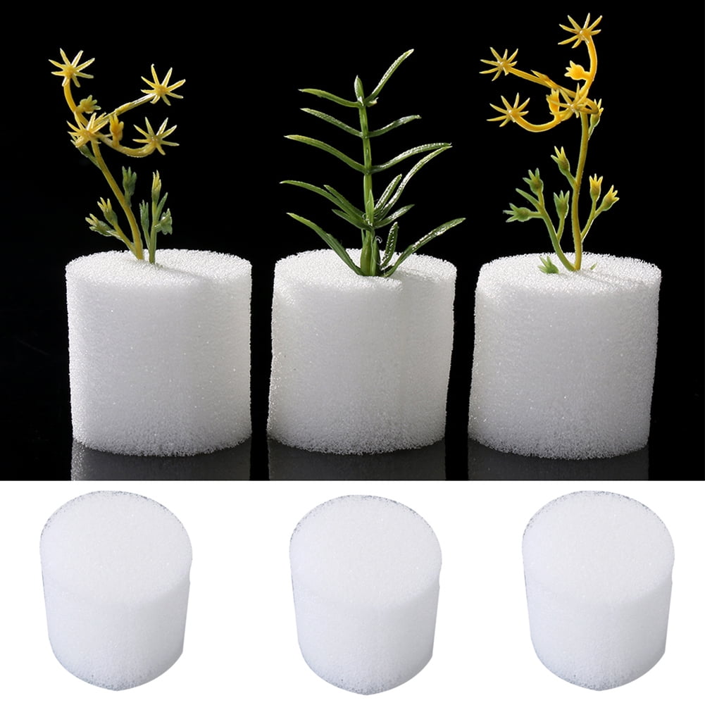 100x White Soilless Hydroponic Sponge Nursery Plants Growth Cultivation System 