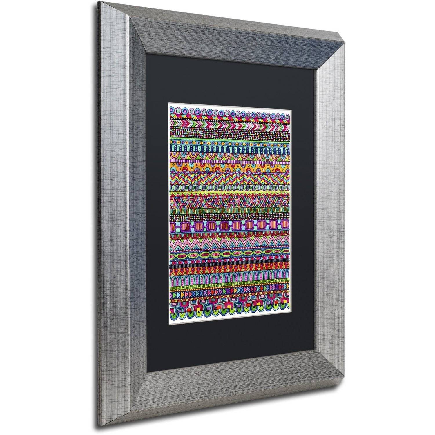 Trademark Fine Art "Oaxaca Mat" Canvas Art by Hello Angel, Black Matte, Silver Frame