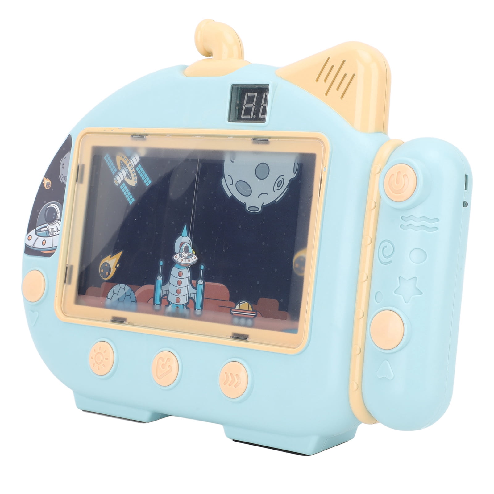 Obstacle Avoidance Game Console Space Themed Creative Video Gamepad Handheld Educational Sensory Toy Blue