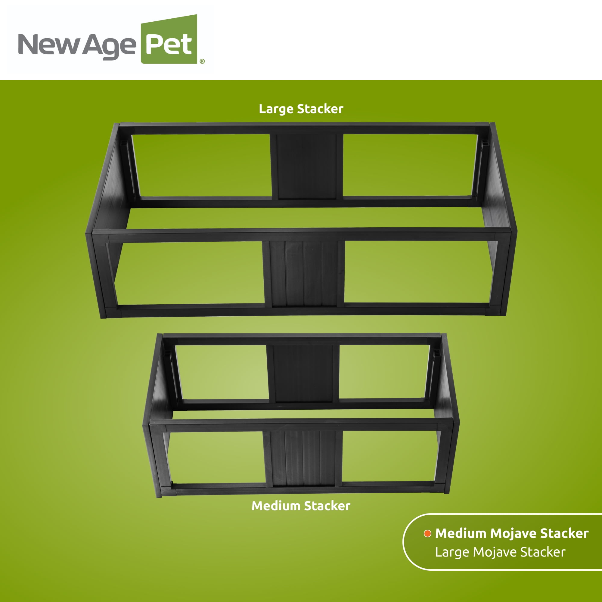New Age Pet® ECOFLEX® Mojave Reptile Habitat Stacker in Medium 36" Black for Lighting