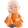 thumbnail image 2 of Four Monks Decoration- Resin Crafts Ornament, Four Little Buddha Monks Figurine Home Decoration(4pcs, Multicolor), 2 of 5