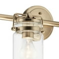 thumbnail image 3 of 45688CPZ Kichler Lighting Brinley - 2 Light Bath Vanity Approved for Damp Locations - with Vintage Industrial inspirations - 10 inches tall by 15.75, 3 of 12