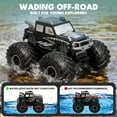 thumbnail image 6 of Ficcug Remote Control Cars,2 in 1 Land Water Monster Truck Toy,1:16 4WD off Road RC Cars for All Terrain,Gifts for Kids Boys Girls,Black, 6 of 11