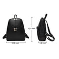thumbnail image 4 of Mochila Para Mujer Nevenka Bolsa de Hombro Casual de Piel Sintética Negro Mediano, 4 of 5