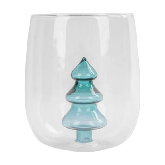 Multifunctional Christmas Tree Drinking Glass Easy to Clean and Carry Glass Cup