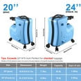 thumbnail image 4 of 20" & 24" Toddler Ride-On Luggage | Kids Travel Suitcase with Safety Belt & Wheels, Airplane-Friendly, Blue & Pink, 4 of 9