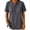 Dark Gray#summer tops for women, variant on Denim Henley Tops for Women Short Sleeve Button V Neck Jean Blouse Summer Loose Fit Side Split Work Tunic Shirts 2026 Silver,XL
