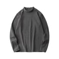 thumbnail image 2 of 2024 Autumn and Winter Men‘s Long Sleeve T-shirt with Half High Neck Underlay Loose Inner Layer Comfortable Versatile Top, 2 of 7