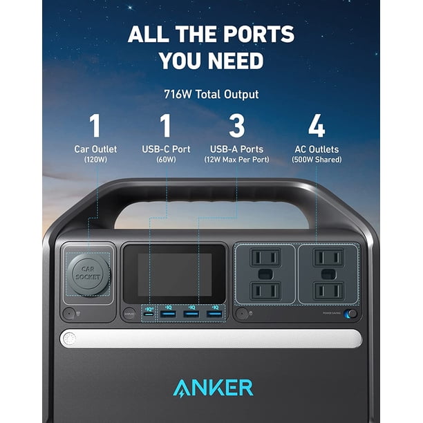 Anker 535 Solar Generator Powerhouse 512Wh Portable Power Station Anker 535 Solar Generator Powerhouse 512Wh Portable Power Station