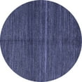 thumbnail image 1 of Ahgly Company Machine Washable Indoor Round Abstract Blue Modern Area Rugs, 5' Round, 1 of 4