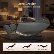 Real Relax Electric Massage Chair, Zero Gravity Full Body Massage Recliner Chair with 10 Fixed Rollers, Touch Screen Controller, Black