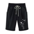 thumbnail image 2 of Royisotas Loose Shorts Women Summer Casual Bermuda Shorts Pocket Drawstring Elastic Waist Floral Graphic Shorts, 2 of 3