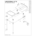 thumbnail image 6 of Kingston Brass LMS3030MA6 Pemberton 30" Carrara Marble Console Sink with Acrylic Legs (8-Inch, 3-Hole), Carrara Marble White/Polished Nickel, 6 of 8