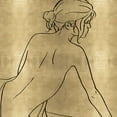 thumbnail image 2 of Blake, Madeline 26x26 Gold Ornate Wood Framed with Double Matting Museum Art Print Titled - Female Figure Gold I, 2 of 4