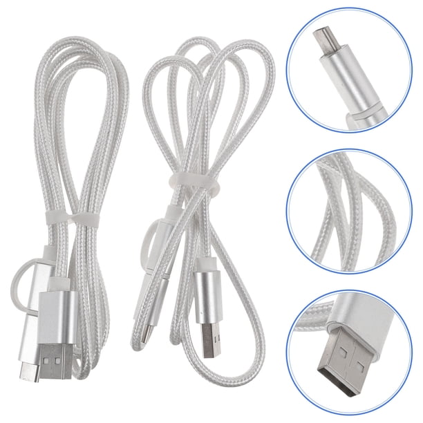 unbranded 2Ud Cables USB Tipo C Dorados Trenzados De Nylon Para Y Transferencia De Datos Portátiles