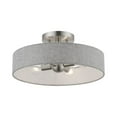 thumbnail image 3 of 46147-91 Livex Lighting Elmhurst - 4 Light Semi-Flush Mount In Timeless Style-6 Inches Tall and 14 Inches Wide-Brushed Nickel/Shiny White Finish, 3 of 10