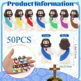 thumbnail image 3 of Mini Jesus Figurines in Bulk - 50/100/200pcs Tiny Religious Figures for Hide & Seek, Easter Eggs, Baptism Gifts & Sunday School Favors - Original Design Small Jesus Decorations, 3 of 10