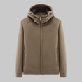 thumbnail image 2 of LpwkSSA Men's Sports Coats Multi Pockets Casual Fashion Loose Mountaineering Tooling Outdoor Long Sleeve Hooded Casual Outwear Jackets Brown XXXL, 2 of 5