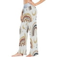 thumbnail image 2 of Women's Boho Moon Ethnic Pattern Pajama Pants, Casual Pajama Bottoms Lounge Pants Wide Leg, 2 of 7