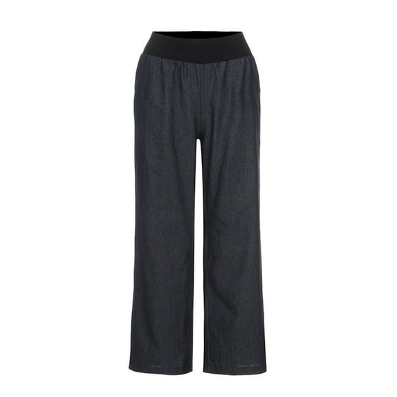 Soki Women Jeans Baggy Casual High Waist Loose Fit Wide Leg Denim Pants