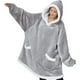 thumbnail image 1 of Manta con mangas para mujer, de gran tamaño Sudadera con capucha, sudaderas cálidas de lana, manta de TV gigante, bata con capucha para hombre y pareja, Invierno, 1 of 4