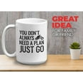 thumbnail image 2 of Motorcyclist Coffee Mug 15oz White - You Don't Always Need A Plan - Funny Biker Cafe Racer Motorcycle Rider Vintage Retro, 2 of 7