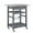 Gray, variant on Mobile Rolling Kitchen Trolley, Serving Cart With Drawer, Slide-Out Metal Storage Basket, White Metal Frame With Locking Casters, Space-Saving Two-Tier Utility Cart For Kitchen