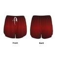 thumbnail image 3 of Balery Red Geometric Pantalones cortos deportivos para mujer con forro y dos bolsillos, elásticos, para entrenamiento, gimnasio, yoga-Small, 3 of 7
