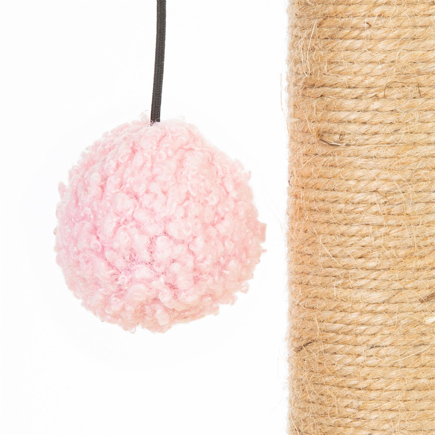 Pefilos 23" Cat Scratching Post, Small Cat Scratcher Tree for Indoor Cats with Removable Flower Cat Bed, Cat Tree Tower with Spring Ball, Red Pefilos 23" Cat Scratching Post, Small Cat Scratcher Tree for Indoor Cats with Removable Flower Cat Bed, Cat Tree Tower with Spring Ball, Red