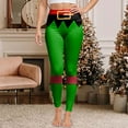 thumbnail image 5 of TTUHYWXI Women's Ugly Christmas Xmas Leggings Stretchy Funny Costume Tights High Waist Printed Yoga Pants Holiday Tights (Dark Green, L), 5 of 7