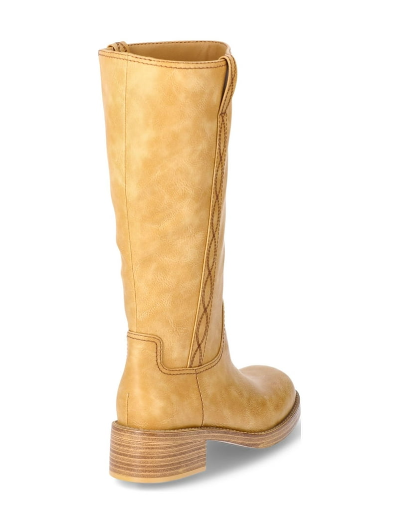 靴 YELLO CREAM LOOSE FIT LONG BOOTS No Boundaries Women's Tall Riding Boot, Wide Width Available