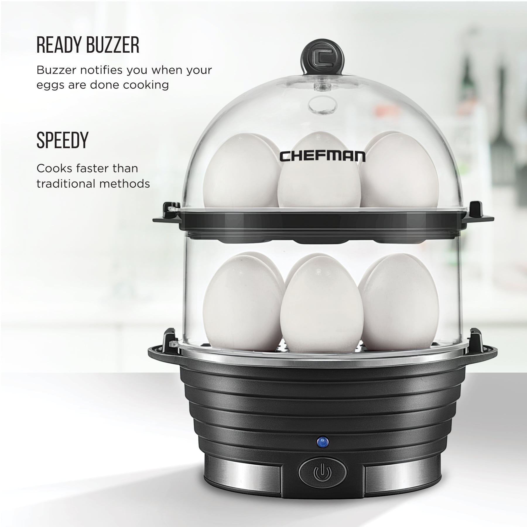 Electric Rapid 12 Eggs Cooker W/ Auto Shut Off – Modern Rugs and Decor