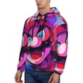 thumbnail image 4 of Saiise Mario Ag Men's Graphic Print Long Sleeve Drawstring Hoodie Pullover Sweatshirt-4X-Large, 4 of 6