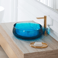 thumbnail image 3 of Modern Stone Resin Vessel Sink with Translucent Art Design, Durable Synthetic Material, Easy-Clean Surface for Bathroom Vanity – Family & Commercial Use, 3 of 7