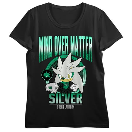 DC x Sega Silver x Green Lantern Mind Over Matter Women s Black Short Sleeve Tee-XS
