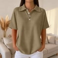 thumbnail image 2 of OIOLOYJM Golf Shirts for Women 2026 V Neck 3/4 Sleeve Floral Print Polo Shirts Summer Lapel Collared Lightweight Athletic T-Shirt Comfy Cozy Casual Clothes Beige M, 2 of 5